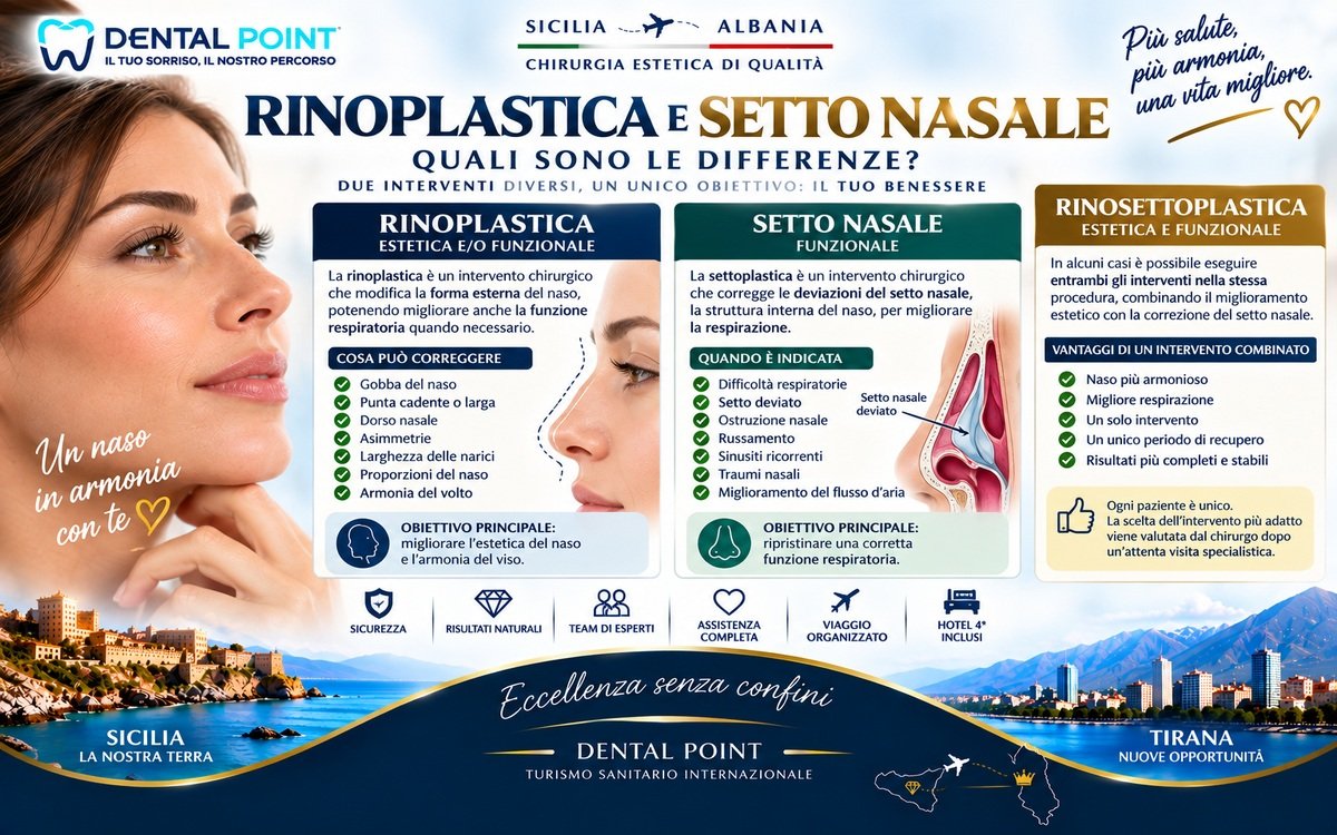 Rinoplastica e setto nasale: quali sono le differenze?