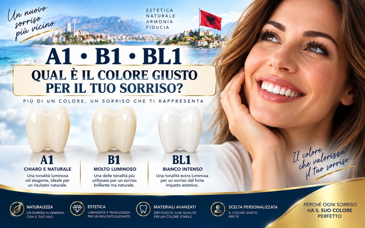 Colore dei denti: come scegliere la tonalità giusta per un sorriso naturale