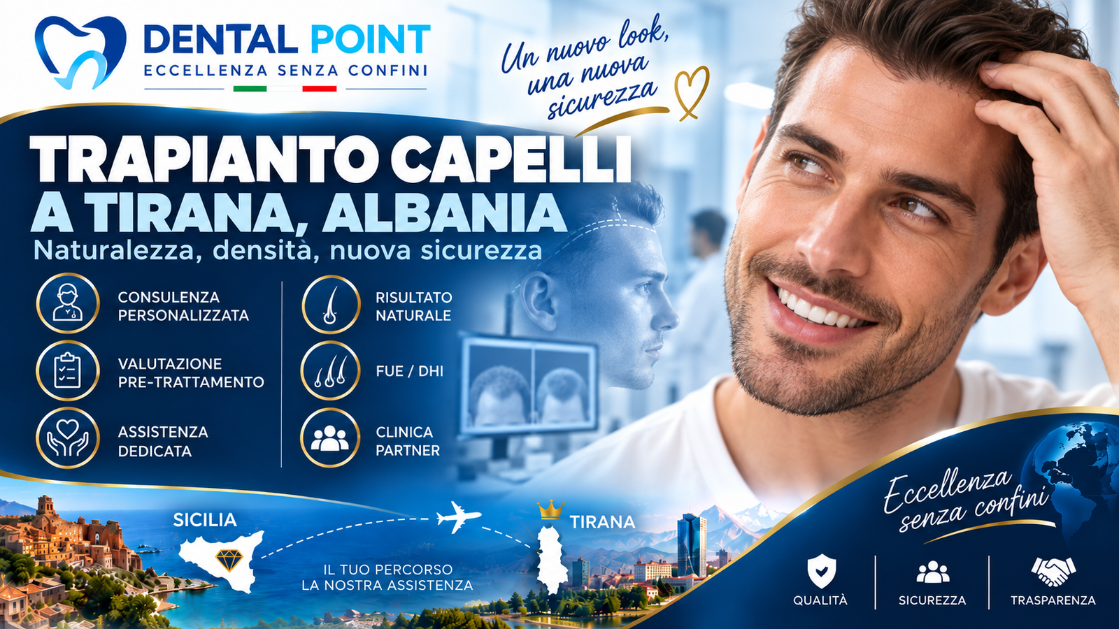 Trapianto capelli a Tirana, Albania